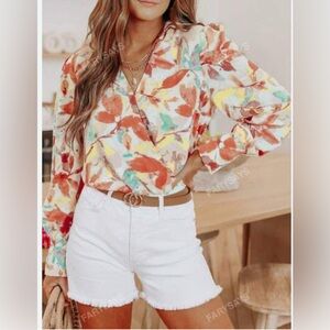 Cute long sleeve top, size large, never worn